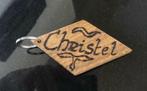 Sleutelhanger in hout met naam opschrift Christel, Ophalen of Verzenden, Nieuw