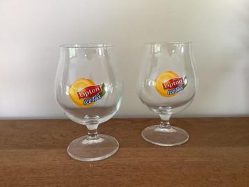 2 Lipton Ice Tea glazen beschikbaar voor biedingen