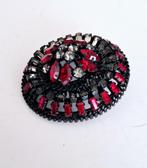 Schitterende vintage  broche met  steentjes, Ophalen of Verzenden, Broche