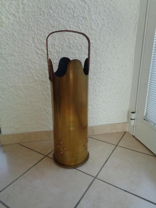 Douille d'obus sculptée pour déco. Vintage., Verzamelen, Militaria | Algemeen, Overige soorten, Overige typen, Ophalen of Verzenden