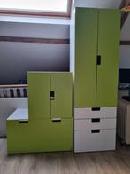 Kinderkamer (kasten, 2 ladeblok, nachtkast, bed + logeerbed), Ophalen, 85 tot 100 cm, Gebruikt, Lattenbodem