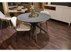 Ronde tafel  Ø120cm donkergrijs, Huis en Inrichting, Tafels | Eettafels, Ophalen, Rond