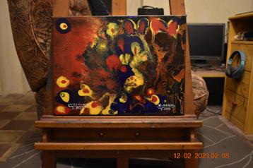 Abstract schilderij van de wilde hond, door joky kamo, schil beschikbaar voor biedingen