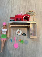 Barbie - pizzabakkerij met pop, Kinderen en Baby's, Speelgoed | Poppen, Ophalen of Verzenden, Barbie