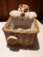 Mand met knuffel, Ophalen of Verzenden, Zo goed als nieuw, Riet, Mand