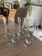 4  Zeldzame vintage likeurglazen balvormige bodem Bubble, Verzamelen, Ophalen of Verzenden, Zo goed als nieuw