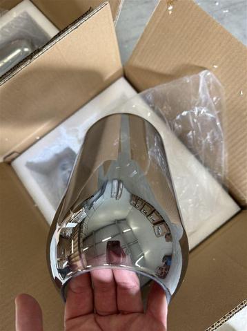 Twee hanglampen zilver melk glas, Enlèvement ou Envoi, Neuf, Verre