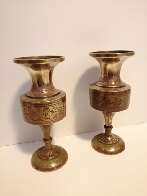 Indiase vintage vaasjes antieke koperen vazen voor decoratie, Antiek en Kunst, Antiek | Brons en Koper, Koper, Ophalen of Verzenden