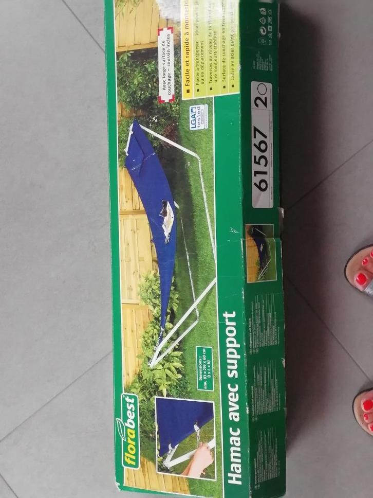 Hangmat met onderstel, Tuin en Terras, Hangmatten, Gebruikt, Eenpersoons, Met standaard, Binnen, Buiten, Ophalen