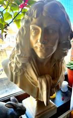 Gipsen buste van Molière., Antiek en Kunst