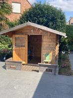 Houten speelhuis (Tuindeco), Kinderen en Baby's, Speelgoed | Buiten | Speelhuisjes, Ophalen, Gebruikt, Hout