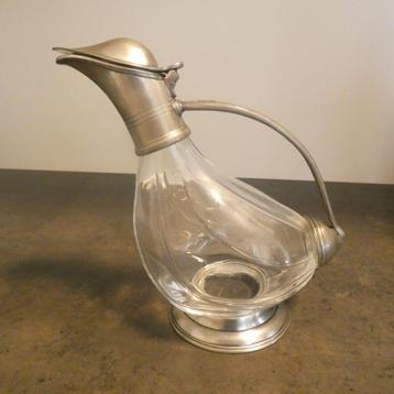 Vintage Arte Italica Taverna Eend Wijn Karaf Glas/Tin [1790] beschikbaar voor biedingen