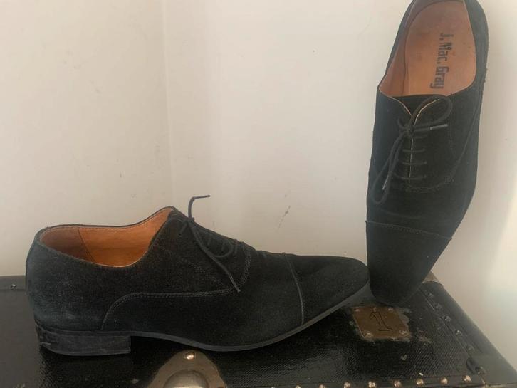 John Mac Gray 42-43 zwarte suède schoenen, Kleding | Heren, Schoenen, Gedragen, Zwart, Ophalen of Verzenden