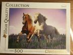 Puzzel Clementoni 500 stukjes Free horses (NIEUW), Ophalen of Verzenden, 500 t/m 1500 stukjes, Nieuw, Legpuzzel