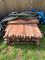 Nieuwe azobe palen gepunt 100x6x6 cm, Tuin en Terras, Palen, Balken en Planken, Ophalen, Palen, Nieuw, Hardhout