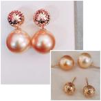 Gouden oorstekers met grote Zuidzee parels en afneembare gou, Handtassen en Accessoires, Oorbellen, Hangers, Ophalen of Verzenden