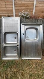 Inox spoelbakken, Huis en Inrichting, Keuken | Keukenelementen, Ophalen, Gebruikt