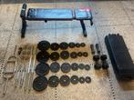 Fitnessmateriaal set met verstelbaar halterbank en dumbells, Sport en Fitness, Fitnessmaterialen, Ophalen, Gebruikt