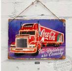 Reclamebord van metaal Coca Cola Truck (20x30cm), Verzamelen, Merken en Reclamevoorwerpen, Ophalen of Verzenden, Nieuw, Reclamebord