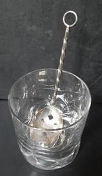 ijs emmer in kristal met verzilverde lepel, Glas of Glazen, Ophalen of Verzenden, Zo goed als nieuw