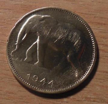 1944 1 franc Congo belge - port 1,5 euro par courrier
