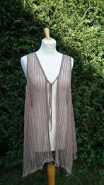 bruin vest lange gilet zonder mouw kleine gaatjes Nieuw TU, Ophalen of Verzenden, Nieuw, Maat 38/40 (M), Bruin