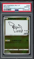 Pikachu Holo [Yu Nagaba] PSA 10 - 208/S-P - Japanese Promo, Ophalen of Verzenden, Zo goed als nieuw, Losse kaart, Foil