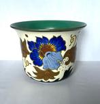 Plateel bloempot Gouda Holland Gobelin Koninklijk keramiek, Antiek en Kunst, Ophalen of Verzenden