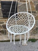 Lot de 2 Chaises suspendues balancelles blanches crèmes, Tuin en Terras, Ligbedden, Ophalen, Gebruikt, Overige materialen