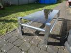 salontafel in glas, Ophalen, Gebruikt, 100 tot 150 cm, 50 tot 100 cm