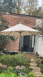 Parasol  en parasolvoet, Tuin en Terras, Ophalen, Gebruikt, Parasolvoet