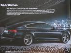 Audi A5-S5 Coupe & Cabrio 2017 Brochure, Ophalen of Verzenden, Audi