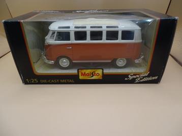 VW Samba BUS Maisto Special Edition 1:25, Enlèvement ou Envoi, Comme neuf, Bus ou Camion, Maisto