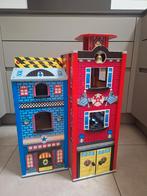 Houten brandweerkazerne met enkele toebehoren., Verzamelen, Automaten | Gokkasten en Fruitautomaten, Ophalen
