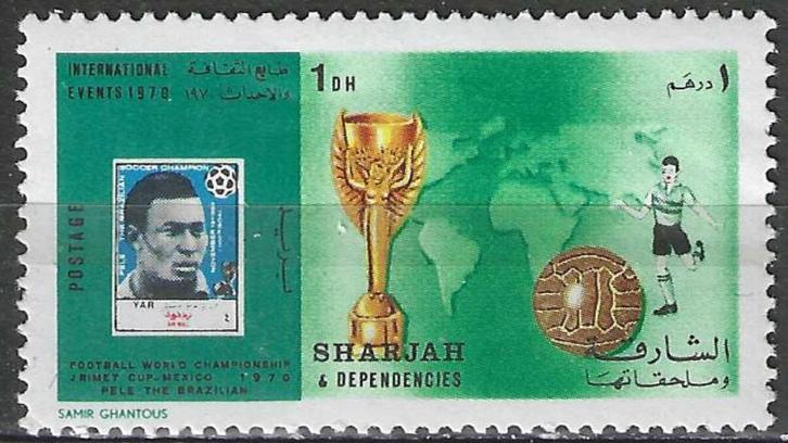 Sharjah 1972 - Stampworld 717 - Wereldbeker Voetbal (ST), Postzegels en Munten, Postzegels | Azië, Verzenden
