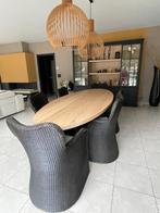 Tafel met 6 stoelen, Huis en Inrichting, Ophalen, Modern landelijk, 200 cm of meer, 50 tot 100 cm