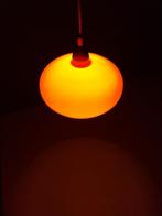 Vintage Oranje Opaline Hanglamp, Jaren 90, Huis en Inrichting, Ophalen of Verzenden, Gebruikt, Glas, Vintage