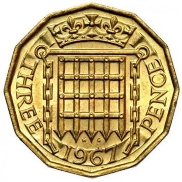 Royaume-Uni 3 pence, 1967