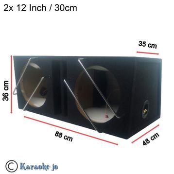 Dubbele subwoofer kist MDF 2x 12 Inch 2x 42 Liter beschikbaar voor biedingen