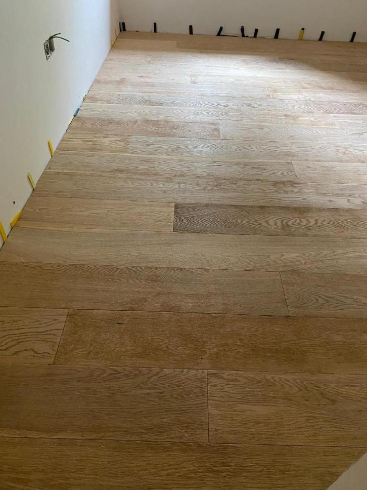 Geborstelde parket, Doe-het-zelf en Bouw, Hout en Planken, Zo goed als nieuw, Plank, Eiken, Minder dan 200 cm, Minder dan 25 mm