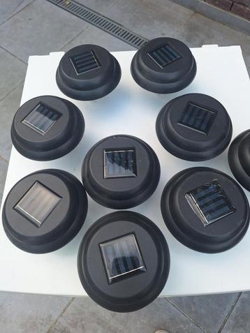 Set van 9 Solar LED Buitenlampen,Zwart, Automatisch beschikbaar voor biedingen