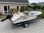 Aquawave 501 consoleboot met 20 PK 4 takt Mercury en trailer, Ophalen, 10 tot 30 pk, Zo goed als nieuw, 3 tot 6 meter