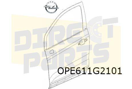 Opel Mokka (8/12-9/19) Voorportier Links (te spuiten) Origin, Auto-onderdelen, Carrosserie, Deur, Opel, Nieuw, Ophalen of Verzenden