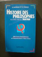 Histoire des philosophes (250 textes fondamentaux), Livres, Philosophie, Enlèvement ou Envoi, Neuf, Philosophie pratique