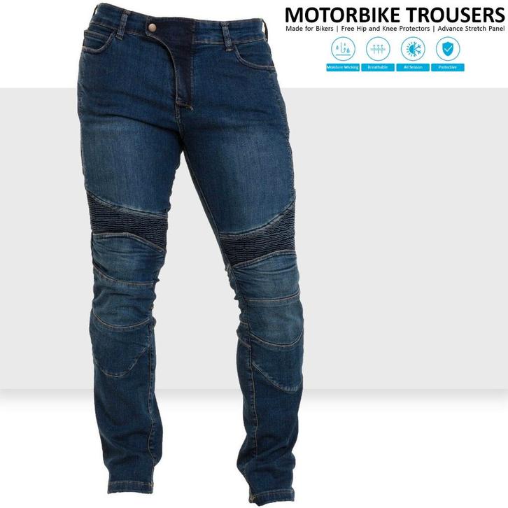 Motorbroek Kevlar jeansbroek met Armor Jeans, Motoren, Kleding | Motorkleding, Broek | textiel, Dames, Heren, Kinderen, Nieuw met kaartje