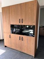 Moderne eiken keuken + bijkeuken te koop, Ophalen, Bruin, Overige typen, Graniet of Steen