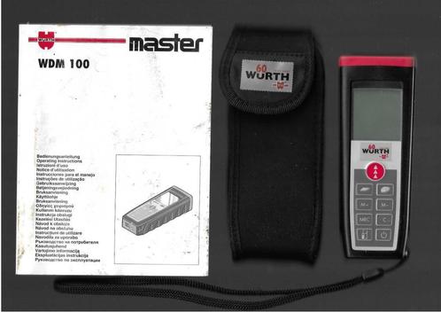 lasermeter WURTH WDM100  master laser-/afstandsmeter , Elektronische apparatuur, Overige elektronische apparatuur, Zo goed als nieuw