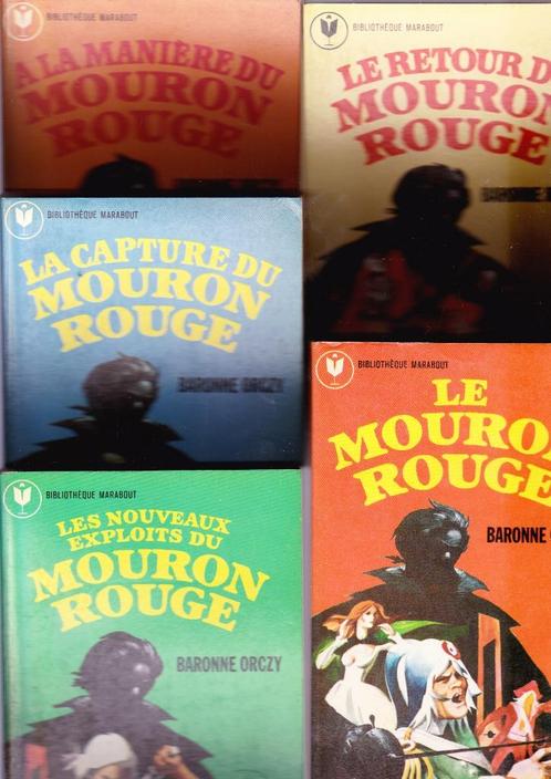 Baronne ORCZY - LE MOURON ROUGE - 5 vol Marabout à 3 €/pièce, Boeken, Avontuur en Actie, Nieuw, Ophalen of Verzenden