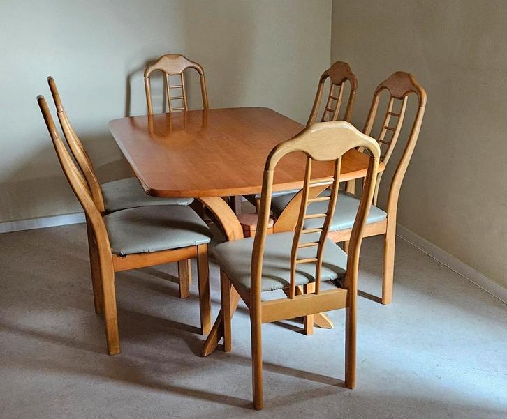 Eettafel met 6 stoelen, Huis en Inrichting, Complete eetkamers, Gebruikt, Ophalen