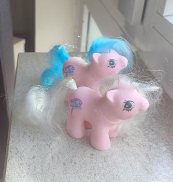 Vintage G1 My Little Pony newborn twins Sticky en Sniffles beschikbaar voor biedingen